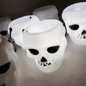 Mini Caldeirão Crânio com 6 Halloween Bazar Importadora