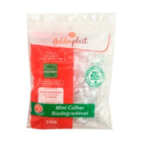 Mini Colher Cristal C/200un GoldenPlast