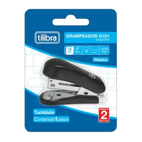 Mini Grampeador de Mesa Metálico 15fls G101 Preto Tilibra