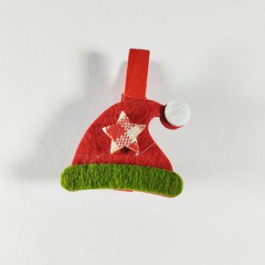 Mini Pregador Natalino 4,5cm com 3 Unidades Gorro Papai Noel BR Decor