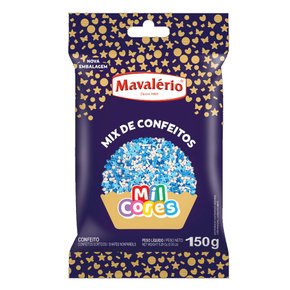Mix Confeitos Azul 150g Mil Cores Mavalério