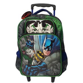 Mochila Com Rodas Batman Preta/Verde/Azul Xeryus
