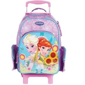 Mochila Com Rodas Frozen Elsa E Anna Dermiwil