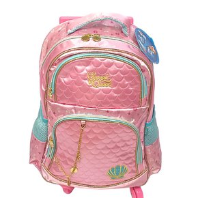 Mochila Com Rodas Sereia Sweet Queen Rosa Clio Style