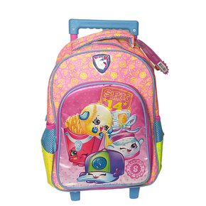 Mochila Com Rodas Shopkins Squad Rosa/Azul Xeryus