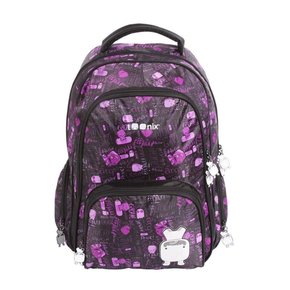 Mochila De Costas Toonix Lilás E Preta Dermiwil