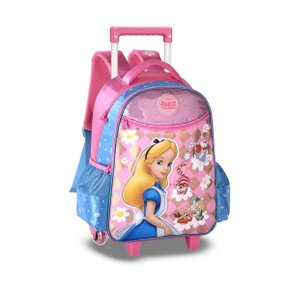 Mochila Escolar C/ Roda Gde Alice no País das Maravilhas Ref AC 24648K Clio