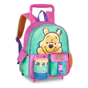 Mochila Escolar com Rodas Pequena Pooh Ref PO24572B Clio