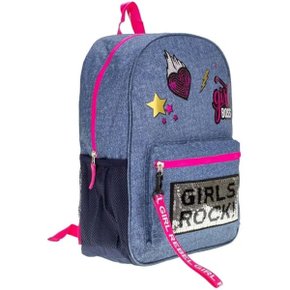 Mochila Escolar S/ Roda Gde Jeans C/ Lantejoura CG2119 Clio