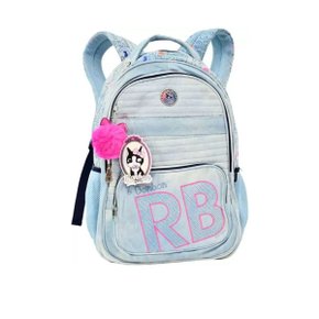 Mochila Escolar S/ Roda Gde Jeans Claro RB3200 Rebecca Bonbon Clio