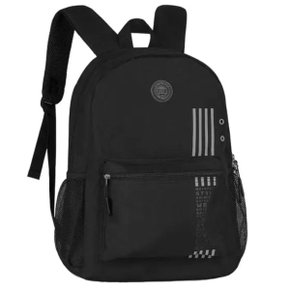 Mochila Escolar S/ Roda GDE Preta Ref. MF24052 Clio