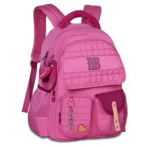 Mochila Escolar S/ Roda Gde Rebeca Bonbon Rosa Clio
