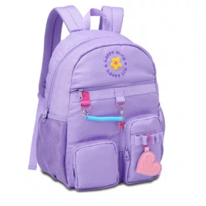 Mochila Escolar Sem Roda Grande Lilás Clio