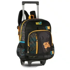 Mochila Escolar Sem Roda Grande Preta Skate Ref. SK25047J Clio