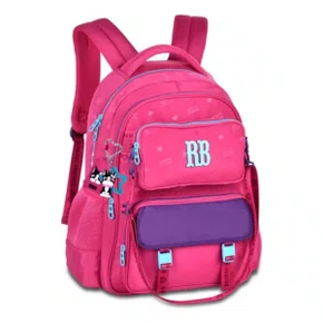 Mochila Escolar Sem Rodas Grande Rebecca Bonbon Pink/Roxa – Ref. RB26224 – Clio