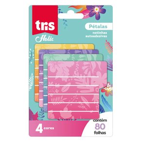 Notas Autoadesivas 45x45mm Cores 80fls Holic Pétalas Tris