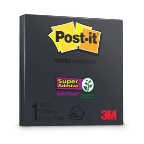 Notas Autoadesivas 76x76mm Preta 60fls Post It
