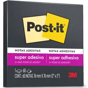 Notas Autoadesivas 76x76mm Preta 60fls Post It