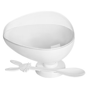 Ovo de Colher Acrílico 250g/350g Branco C/ Colher FestPlastik