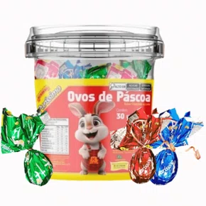 Ovos de Páscoa com 30 Unidades 20g Ovisco Ki-Kakau
