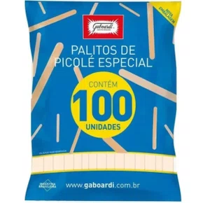 Palito de Sorvete Jajá Gaboardi C/ 100un