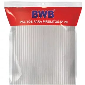 Palito Para Pirulito Plástico 28cm C/ 50 Un BWB