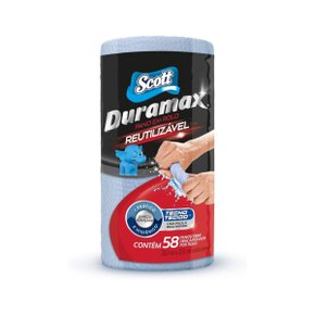 Pano Reutilizável Em Rolo Azul 20x21cm com 58 Unidades Duramax Scott