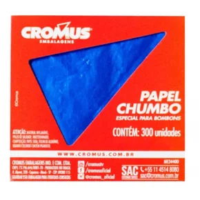 Papel Chumbo 12x11,8cm Azul C/ 300un Cromus