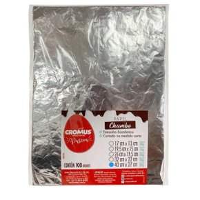 Papel Chumbo Prata para Ovo Cromus C/ 100un