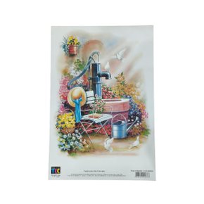 Papel Decoupage Arte Francesa Flores E Regador 01 Unidade Toke e Crie