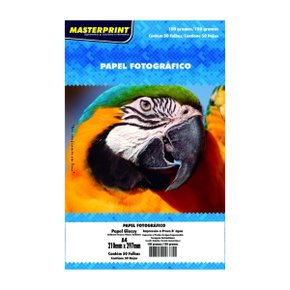 Papel Fotográfico 180g Glossy com 50 Folhas Masterprint