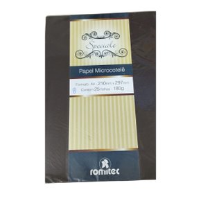 Papel Microcotelê Marrom 180g Romitec C/ 25