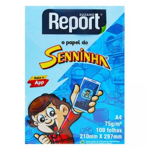 Papel Sulfite A-4 Azul C/ 100 Fls Report