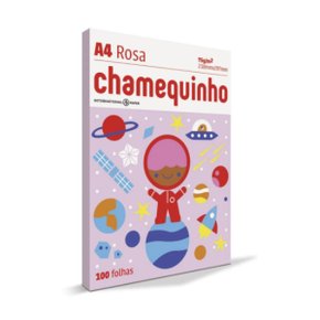 Papel Sulfite A-4 Rosa C/ 100fls Chamequinho