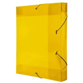 Pasta Plastica Amarela Transp 40mm Polibras