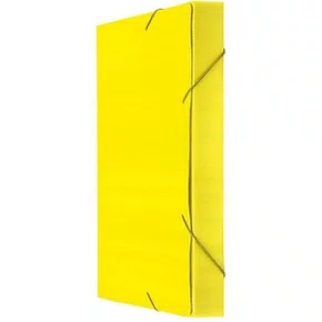 Pasta Plastica Amarela Transp 40mm Polibras