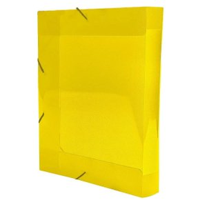 Pasta Plastica Amarela Transp 55mm Polibras