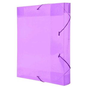 Pasta Plastica Lilas Transp 40mm Polibras