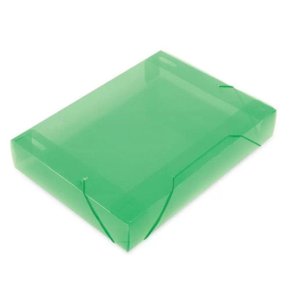 Pasta Plastica Verde Transp 55mm Polibra