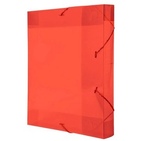 Pasta Plástica Vermelha Transparente 40mm Polibras