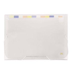 Pasta Sanfonada A4 com 12 Divisórias Transparente Line DAC