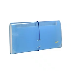 Pasta Sanfonada Plástica 12 Divisórias Cheque Azul DAC