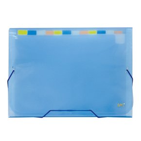 Pasta Sanfonada Plástica A4  c/ 12 Divisórias Azul Line DAC