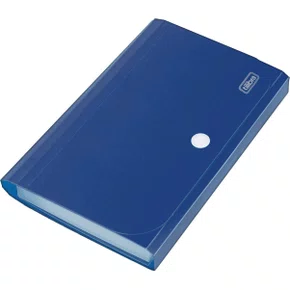 Pasta Sanfonada Plástica A4 c/ 12 Divisórias Azul Tilibra