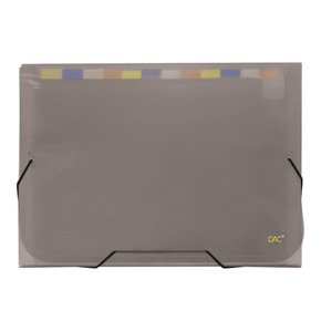 Pasta Sanfonada Plástica A4 com 12 Divisórias Fume Line DAC