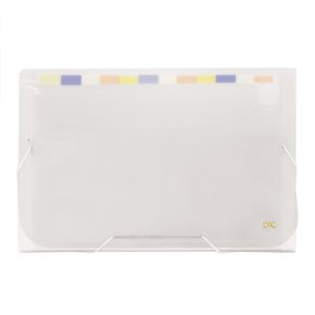 Pasta Sanfonada Plástica Ofício c/ 12 Divisórias Transparente Line DAC