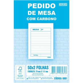 Pedido De Mesa C/ Carbono 50fls Sao Domingos