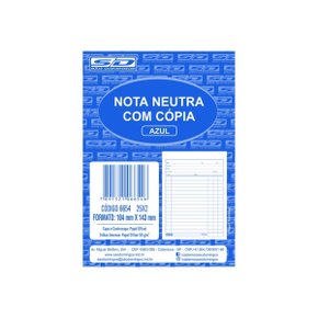 Pedido Nota Neutra com Copia e Pauta Azul São Domingos