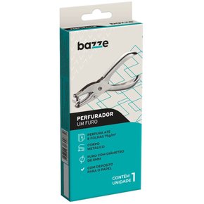 Perfurador Manual Metálico 1 Furo 8fls Bazze