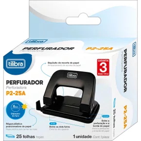 Perfurador P2-25A Até 25 Folhas Tilibra
